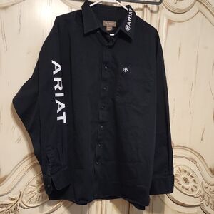 Ariat Black Long Sleeve Shirt with Logo Accents